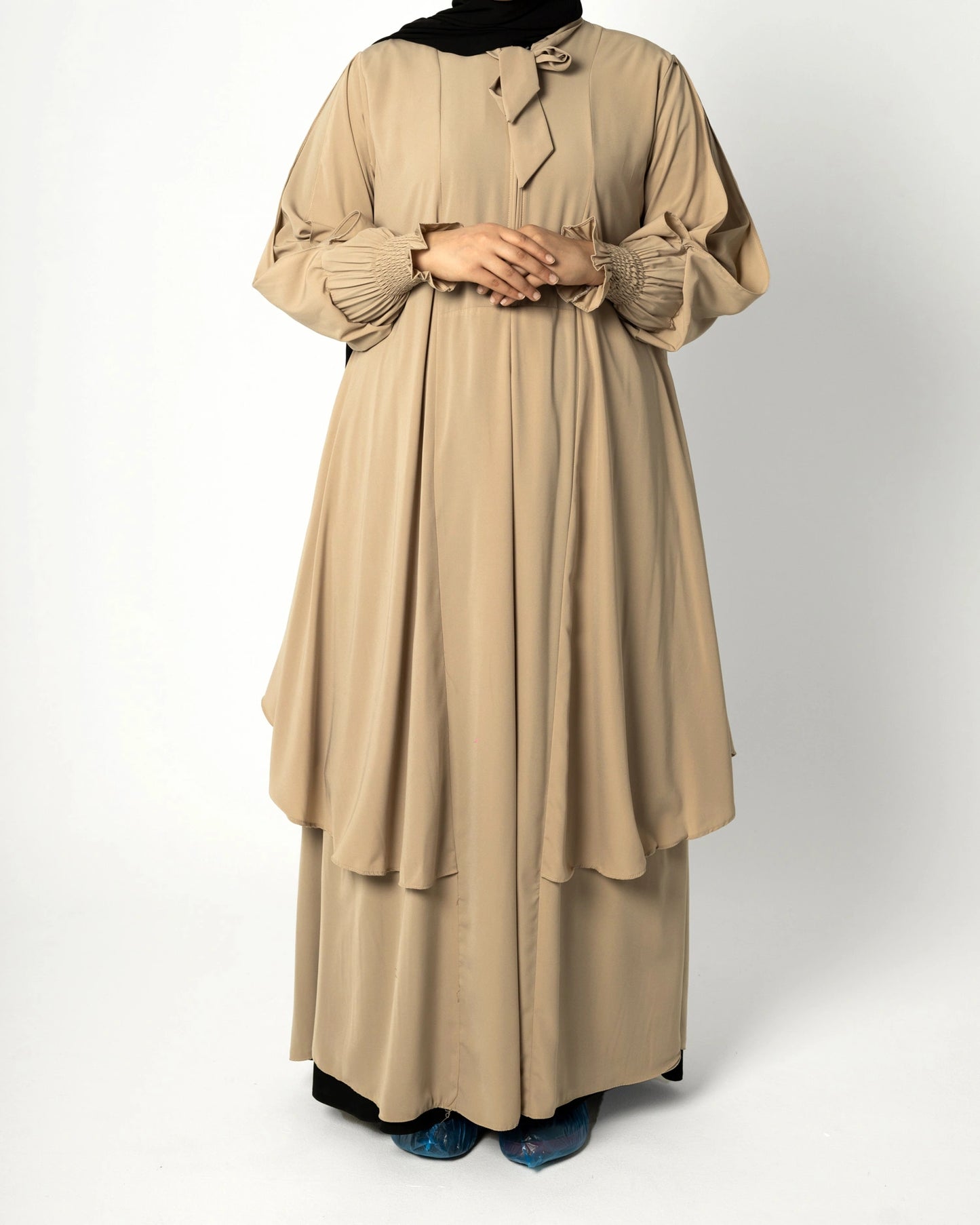 عباية كريب بطبقتين