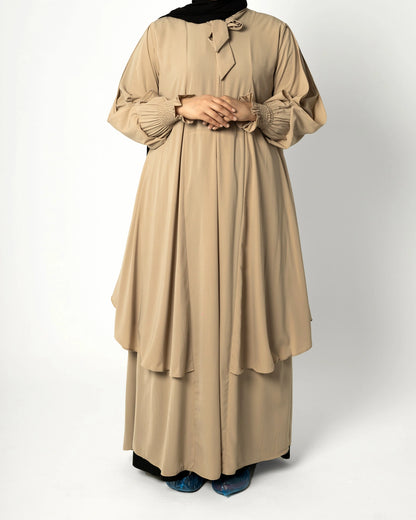 عباية كريب بطبقتين