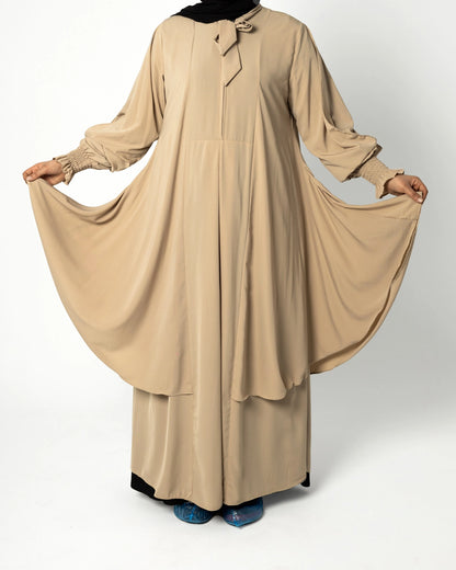 عباية كريب بطبقتين