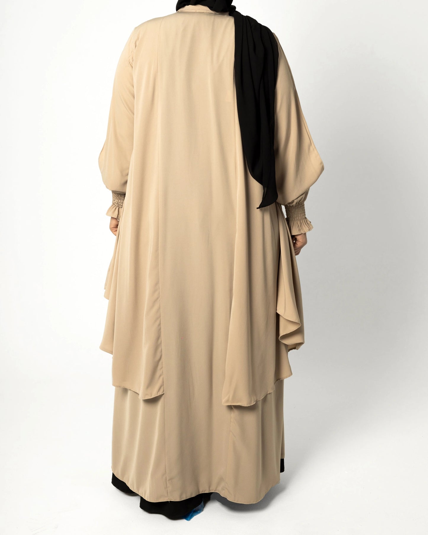 عباية كريب بطبقتين